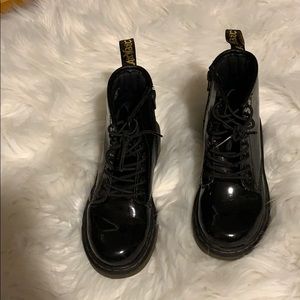 Kids Dr Martens kids US 13 patent leather black